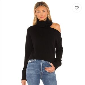 Paige Raundi Cutoutt Sweater in black size s